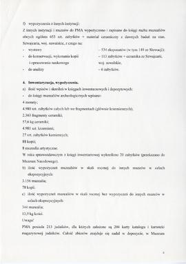 Państwowe Muzeum Archeologiczne w Warszawie. Sprawozdanie z działalności w roku 1998.  Maszynopis...