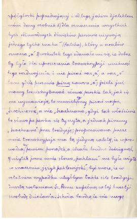 List od A. Freimana do Erazma Majewskiego (rękopis)  strona 4