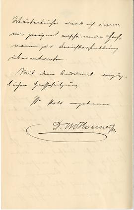 List od dr. M. Hoernesa do Erazma Majewskiego (druk  rękopis)  strona 2