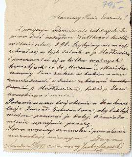 List od Szczęsnego Jastrzębowskiego do Erazma Majewskiego (rękopis)  strona 2