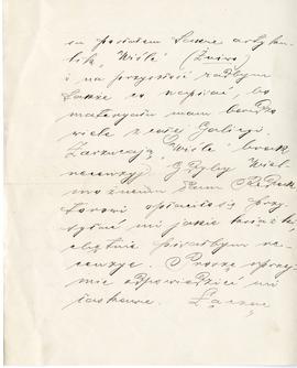 List od Wincentego Badury do Erazma Majewskiego (rękopis)  strona 2